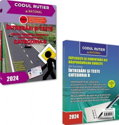 Coperta cărții Intrebari si teste pentru obtinerea permisului de conducere auto. Categoria B