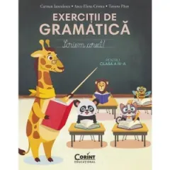 Coperta cărții Exercitii de gramatica pentru clasa a IV a . Scriem corect!