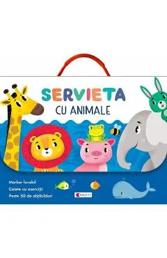 Coperta cărții Servieta cu animale. Invatam si ne distram!