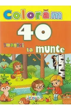 Coperta cărții Coloram. 40 de imagini la munte
