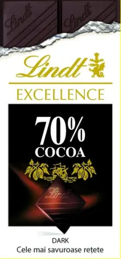 Coperta cărții Lindt Excellence 70% cacao - Cele mai savuroase retete