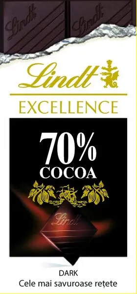 Coperta cărții Lindt Excellence 70% cacao - Cele mai savuroase retete