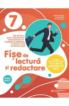 Coperta cărții Fise de lectura si redactare - Clasa 7 - Cristina Cergan, Cristina Radu, Iris Tanasescu