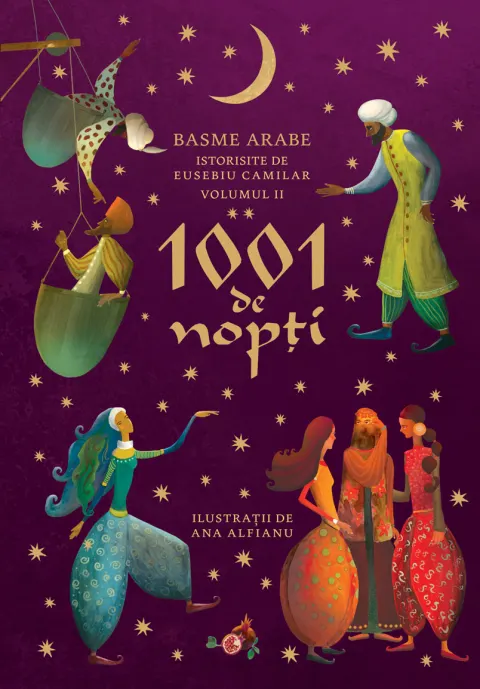 Coperta cărții 1001 de nopti Vol.2. Basme arabe istorisite de Eusebiu Camilar