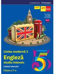 Coperta cărții Limba engleza. Caietul elevului L1 intensiv. Clasa a V-a