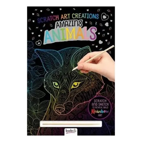 Coperta cărții Amazing Animals: Scratch Art Creations