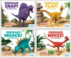 Coperta cărții The World of Dinosaur Roar Series Books 5 - 8 Collection Set by Peter Curtis (Dinosaur Snap, Dinosaur Flap, Dinosaur Whack & Dinosaur Whizz)
