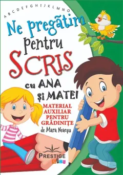 Coperta cărții Ne pregatim pentru scris cu Ana si Matei