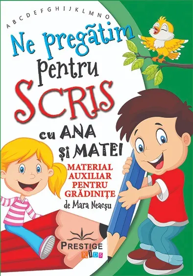 Coperta cărții Ne pregatim pentru scris cu Ana si Matei