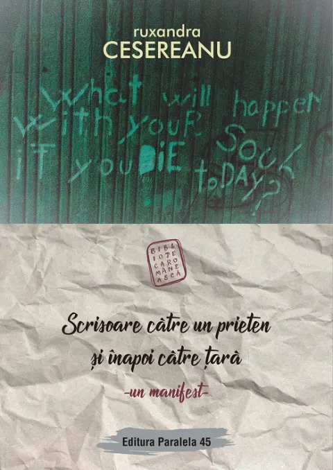 Coperta cărții Scrisoare către un prieten și înapoi către țară. Un manifest