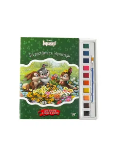 Coperta cărții Disney. Iepurasi. Sa pictam cu iepurasii. Carte de colorat cu pensula si acuarele