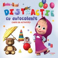Coperta cărții Masha si Ursul. Distractie cu autocolante. Carte de activitati