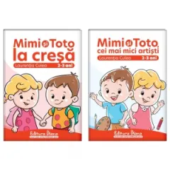 Coperta cărții Set doua carti, A4, anteprescolari 2-3 ani (1. Mimi si Toto la cresa; 2. Mimi si Toto cei mai mici artisti)