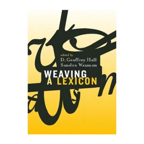Coperta cărții Weaving a Lexicon (Bradford Books)
