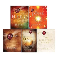 Coperta cărții Rhonda Byrne The Secret Series 5 Books Collection Set (Hero, The Power, The Secret, The Magic [Paperback], The Greatest Secret)