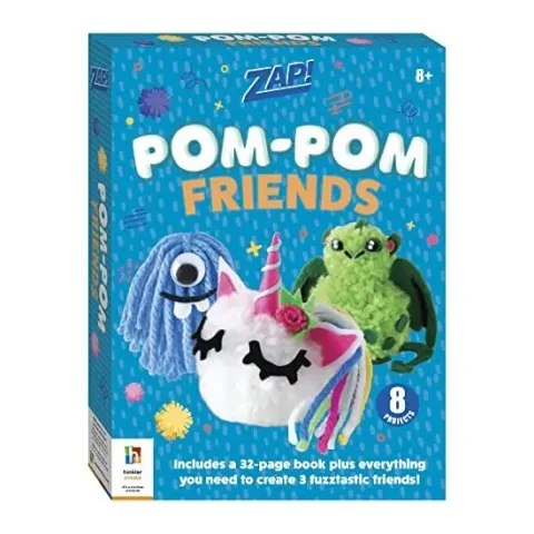 Coperta cărții Hinkler Zap! Pop-Pom Friends Kit (8-12 Years)