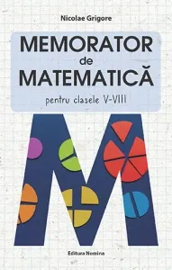 Coperta cărții Memorator de matematica pentru clasele V-VIII