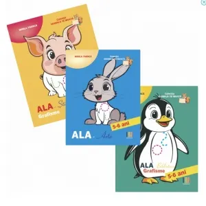 Coperta cărții Set 3 carti Grafisme 5-6 ani: 1. ALA-Arte; 2. ALA-Stiinte; 3. ALA-Biblioteca (editie 2025)
