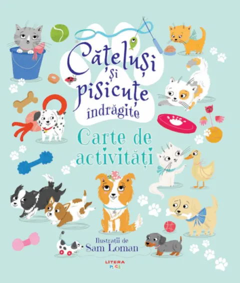 Coperta cărții Catelusi si pisicute indragite. Carte de activitati