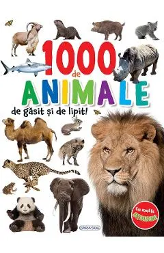 Coperta cărții 1000 de animale de gasit si de lipit