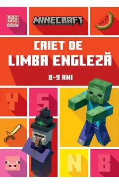 Coperta cărții Minecraft. Caiet de limba engleza 8-9 ani - Dan Whitehead, Jon Goulding