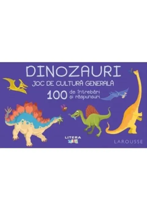 Coperta cărții Dinozauri. Joc de cultura generala. 100 de intrebari si raspunsuri