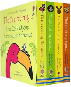 Coperta cărții Usborne Touchy-Feely Thats not My Zoo Collection Set 2: Flamingo and Friends 4 Books Collection Set
