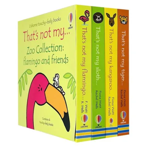 Coperta cărții Usborne Touchy-Feely Thats not My Zoo Collection Set 2: Flamingo and Friends 4 Books Collection Set