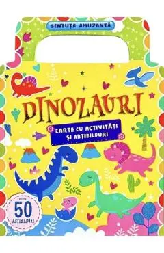 Coperta cărții Dinozauri: Carte cu activitati si abtibilduri. Gentuta amuzanta