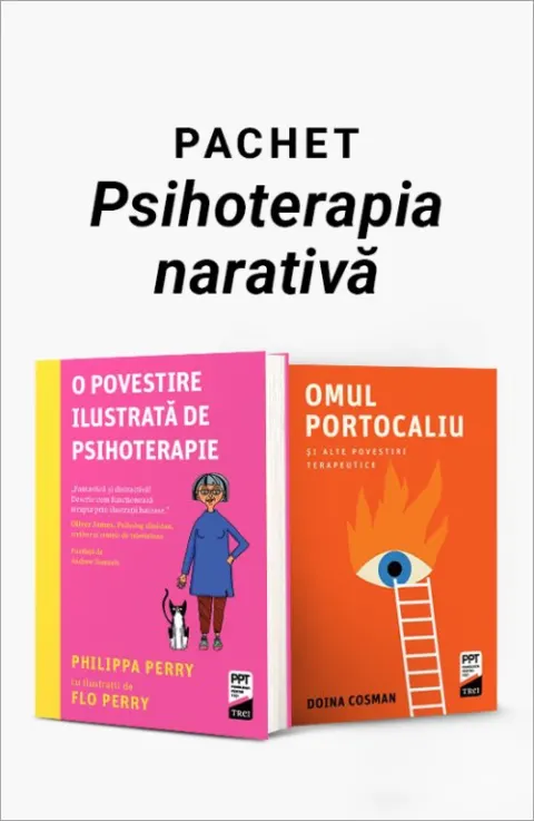 Coperta cărții Pachet Psihoterapia narativă. O povestire ilustrată de psihoterapie/Omul Portocaliu și alte povestiri terapeutice - Philippa Perry