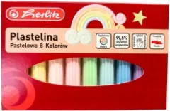 Coperta cărții Plastilina, set 8 culori pastel, in cutie de carton
