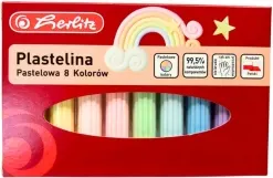 Coperta cărții Plastilina, set 8 culori pastel, in cutie de carton