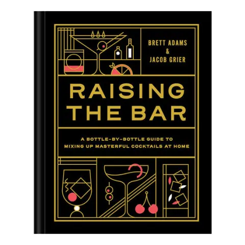 Coperta cărții Raising the bar: a bottle-by-bottle guide to mixing up masterful cocktails at home