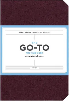 Coperta cărții Go-To Notebook with Mohawk Paper, Mulberry Wine Lined: (Blank Lined Journal to Inspire Creativity and Productivity, Writing, or Drawing Notebook with Cloth Cover)