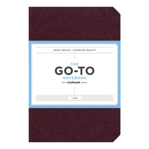 Coperta cărții Go-To Notebook with Mohawk Paper, Mulberry Wine Lined: (Blank Lined Journal to Inspire Creativity and Productivity, Writing, or Drawing Notebook with Cloth Cover)