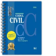 Coperta cărții Codul civil Ianuarie 2026. Editie spiralata, tiparita pe hartie alba