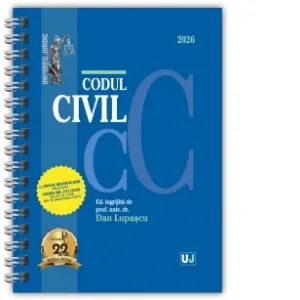 Coperta cărții Codul civil Ianuarie 2026. Editie spiralata, tiparita pe hartie alba