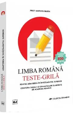 Coperta cărții Limba romana. Teste-grila pentru admiterea in invatamantul superior
