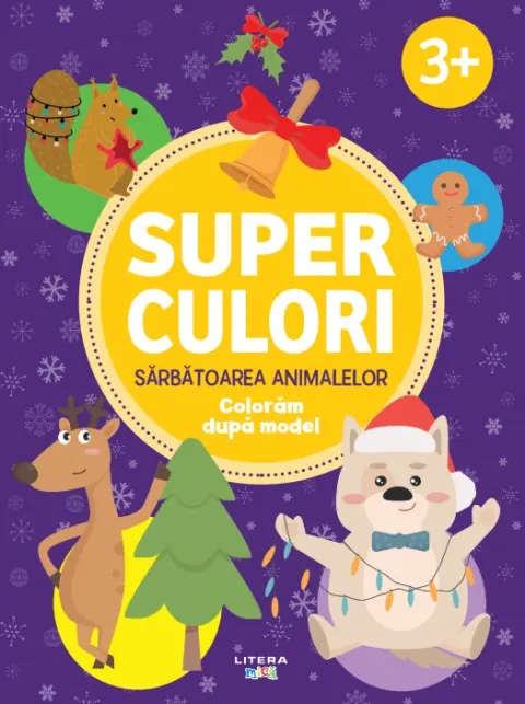 Coperta cărții Superculori. Sarbatoarea animalelor. Coloram dupa model (3+)