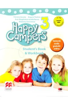 Coperta cărții Happy Campers. Student’s Book and Workbook. (clasa a III-a)