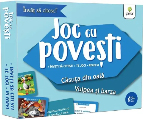 Coperta cărții Joc cu povesti. Căsuța din oală • Vulpea și barza