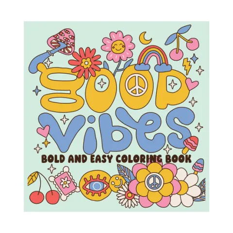 Coperta cărții Good Vibes Bold and Easy Coloring Book