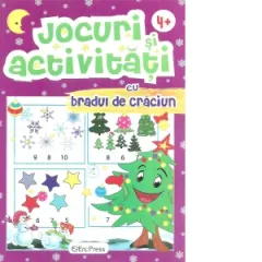Coperta cărții Jocuri si activitati cu bradul de Craciun, 4+ ani
