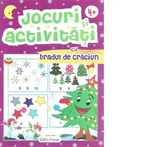 Coperta cărții Jocuri si activitati cu bradul de Craciun, 4+ ani