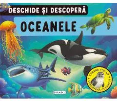 Coperta cărții deschide si descopera: oceanele (5 scene pop-up)