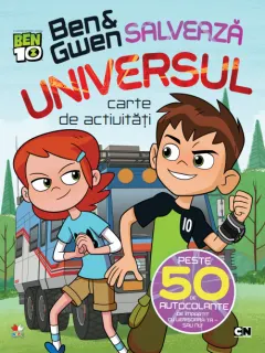 Coperta cărții Ben 10. Ben & Gwen salvează universul. Carte de activități
