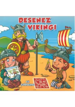 Coperta cărții Desenez vikingi – cu sabloane