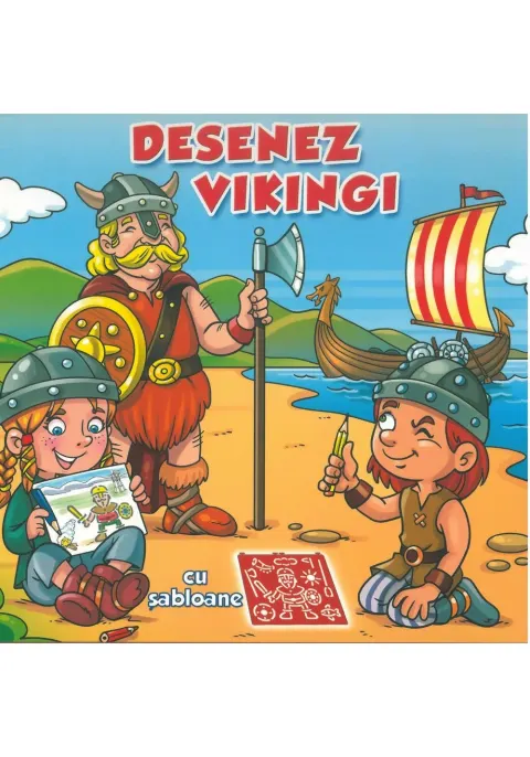 Coperta cărții Desenez vikingi – cu sabloane