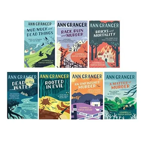 Coperta cărții A Campbell and Carter Mystery Series 7 Books Collection Set(Mud, Muck and Dead Things, Rack, Ruin and Murder, Bricks and Mortality, Dead In The Water & More)