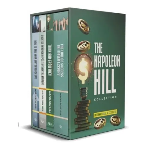 Coperta cărții The Napoleon Hill Collection 4 Books Boxed Set(Think and Grow Rich, The Law of Success in Fifteen Lessons, Success Through a Positive Mental Attitude & How to Sell Your Way Through Life)